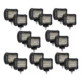 20pz Faros 24 Led Dually Bicolor Blanco Ambar Estrobo 4x4 F1