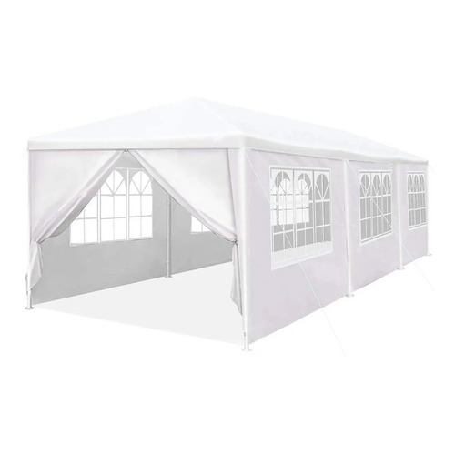 Toldo Carpa Fiestas Boda Carpa Eventos 9m X 3m Color Blanco