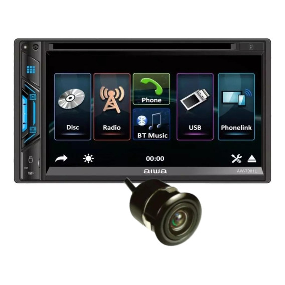 Radio Carro Aiwa Pantalla 6.9" Carplay Android Auto Mirrorlink Control AW-7081L