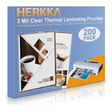 Herkka Paquete De 200 Hojas De Laminacion, Capacidad Para Ho