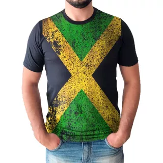 Camiseta Camisa Jamaica Bob Marley Bandeira Reggae