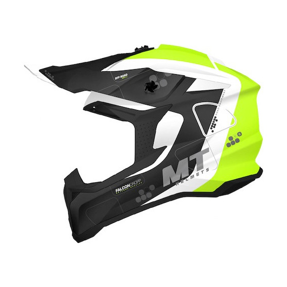 Casco Bici Cross Moto Cross Mt Falcón Certificado Brillo 