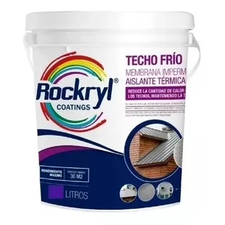 Pintura Aislante Termico Rockryl Techo Frio 10 L Sustentable