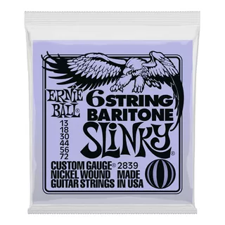 Encordoamento Guitarra Baritona 013 Ernie Ball Slinky 2839