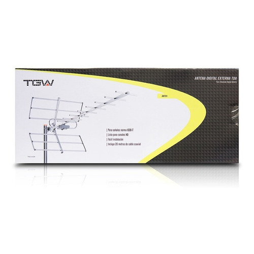 Kit Antena + 20mts Cable Coaxial Tda Tagwood Digital Externa