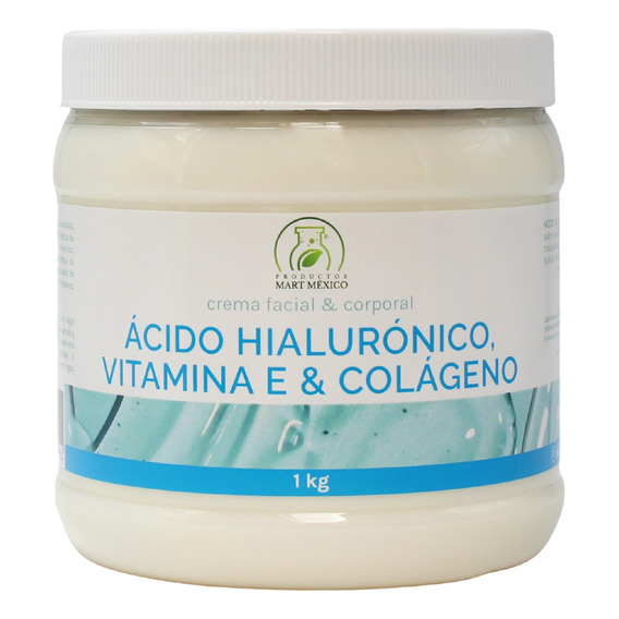 Crema De Ácido Hialuronico, Colágeno, Vitamina E, (1 Kilo)