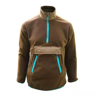 Poleron Polar Selk'n Modelo Anorak'300 Café Hombre