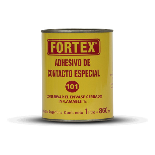 Cemento De Contacto 101 - 1/2lt - Fortex Color Marrón claro
