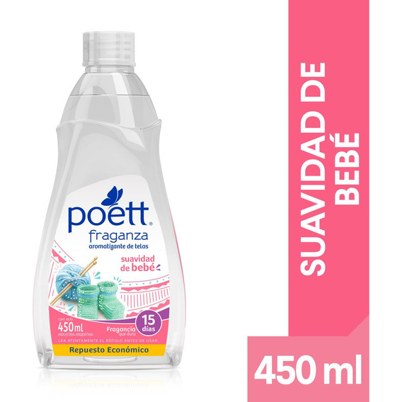 Aromatizante De Telas Poett Fraganza Suavidad De Bebé Repuesto 450 Ml