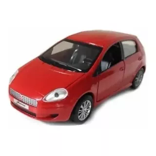 Miniatura Nacionais Fiat Punto Vermelho 11cm Metal Ano 2008