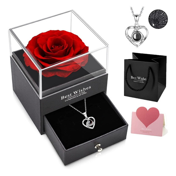 Rosa Eterna Para Regalo De Festival Para Ella