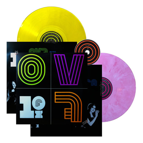 Ov7 Primera Fila Yellow Clear & Pink Splatter 2 Lp + Dvd Versión Del Álbum Estándar