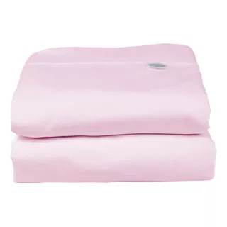 Juego De Sábanas Cary Bebé Para Cuna 70 X 130 Cms Color Rosa Claro Diseño De La Tela Liso