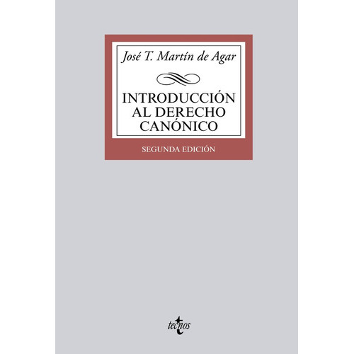 Introducciãâ³n Al Derecho Canãâ³nico, De Martín De Agar, José T.. Editorial Tecnos, Tapa Blanda En Español