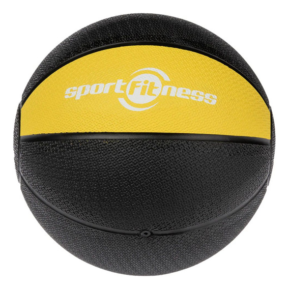 Balón De Rebote Con Peso Kg Rbmb001 Sportfitness Color Negro/amarillo