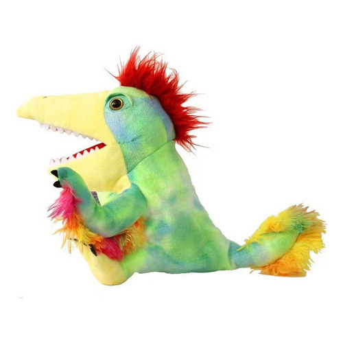 Muñeca De Peluche Con Forma De Dinosaurio Triceratops Color Tail feather dragon hand puppet