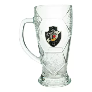 Caneca Vidro Bola Futebol 630ml - Vasco