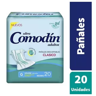 Comodin Pañales Adultos Clásico Rectos G X20 Unidades