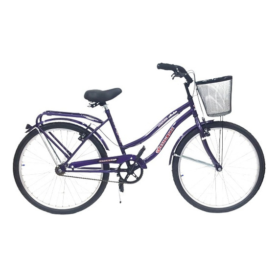 Bicicleta paseo femenina Kelinbike Full R26 frenos v-brakes color violeta con pie de apoyo  