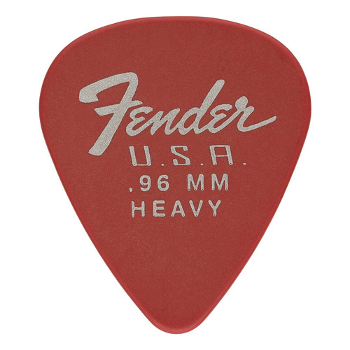 Uñetas Fender 351 Dura-tone 0.96mm - Pack 12 Unidades Color Fiesta Red Tamaño 0.96 Mm