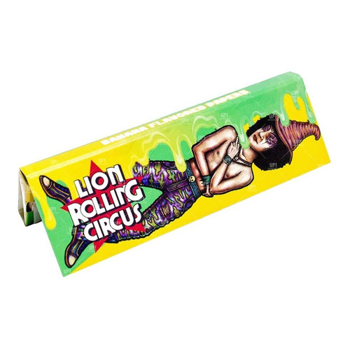 Lion Rolling Circus pedas papel para armar saborizadas 1/14 sabor banana