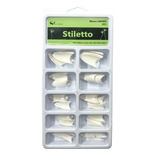 Tips Para Uñas Stiletto X 100 Blanco Natura Transparente U31