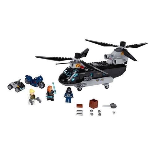 Set de construcción Lego Marvel Black Widow's helicopter chase 271 piezas  en  caja