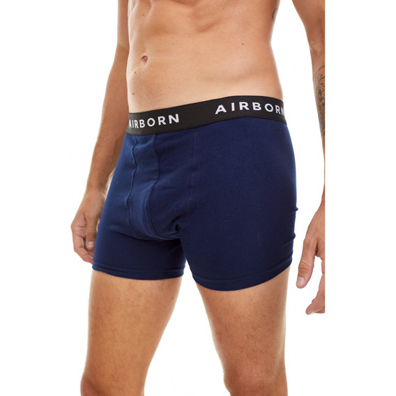 Boxer Liso Marino Hombre Airborn