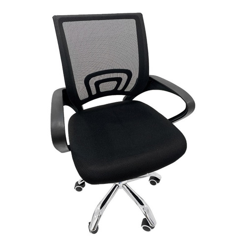 Silla de escritorio TodaTuCasa BX002 ergonómica  negra con tapizado de mesh y tela