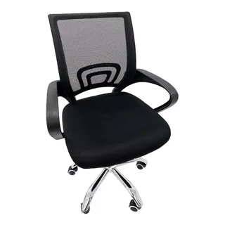 Silla De Escritorio Todatucasa Bx002 Ergonómica  Negra Con Tapizado De Mesh Y Tela