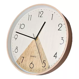 Reloj Pared 30 Cm Plastico Simil Madera Vinilo Grande Cocina