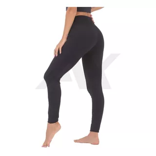 Calza Negra Lisa Larga Chupin Deportiva De Mujer Athletix