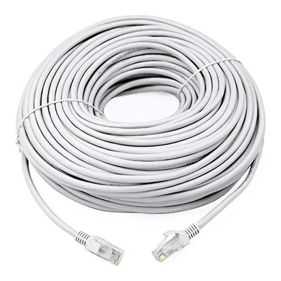 Cable Red Utp Cat 6 Lan Rj45 20 Metros Gris