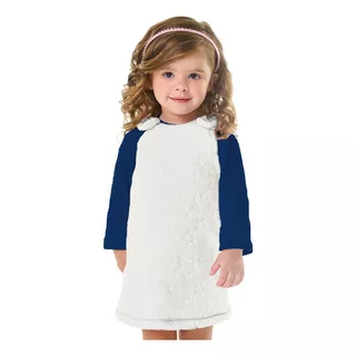 Conjunto Salopete E Blusa Infantil Menina Branco Trick Nick