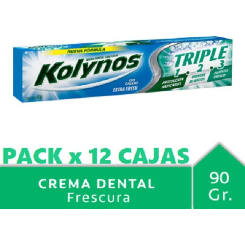 Kolynos Pasta Dental Triple Extra Fresh X 12 Unidades
