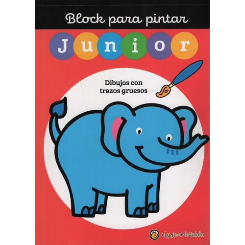 Block Para Pintar Junior 3 Elefante (trazo Grueso