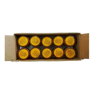 Caja De 10 Luz Piloto Led 22mm Amarilla 120v Ac/dc