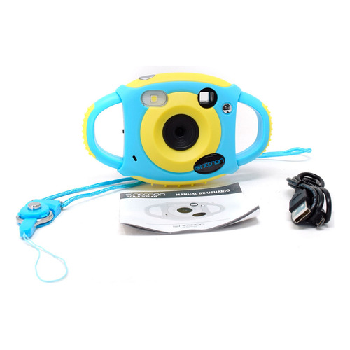 Camara Digital Kids Necnon 8mp Flash Integrado Slot Micro Sd Contra Golpes Azul Ncd-kidscam-bl