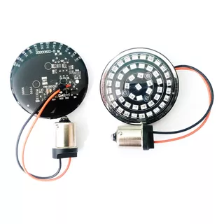 Par De Direccionales Led 2 PuLG Para Harley Davidson Trasera