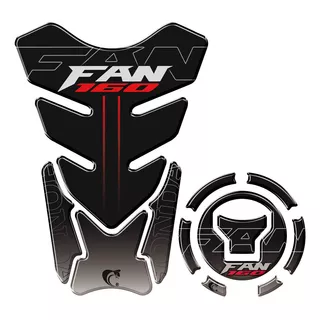 Kit Adesivo Tankpad E Bocal Honda Cg Fan 160 Preto