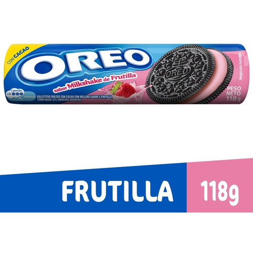 Nuevas! Galletitas Oreo Rellenas Milkshake De Frutilla 118g