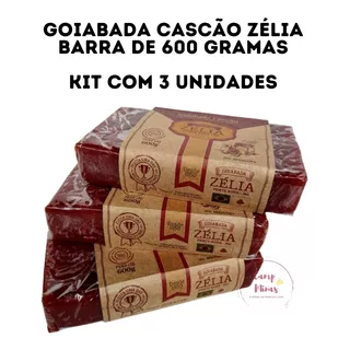 Goiabada Cascão Zélia Kit Com 3 Unidades De 600 Gramas