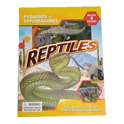 Pequeños Exploradores: Reptiles - Tiburones, De Gato De Hojalata. Serie Con Figuras Editorial Guadal, Tapa Dura, Edición En Caja En Español