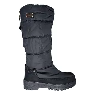 Bota Invernal Acolchada Negra Comodidad Y Estilo 7531