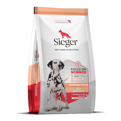 Alimento Sieger Focus On Science Sieger Adult Dermaprotect para perro adulto sabor cordero y arroz en bolsa de 15 kg