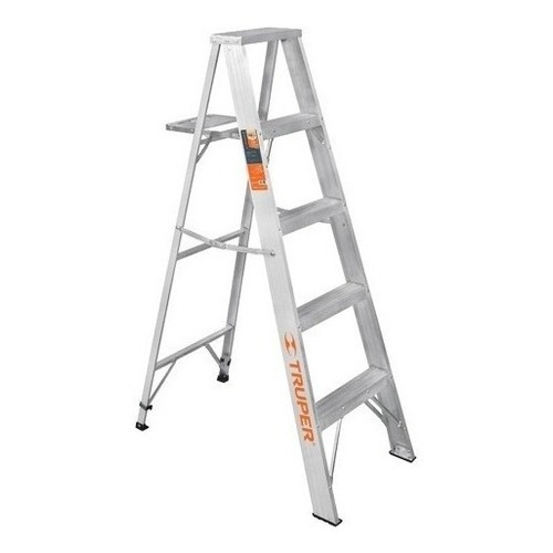 Escalera D/tijera 4escalones Truper® Tipoii, Aluminio, 10445 Color Aluminio
