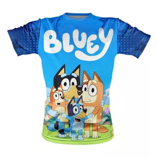 Playera Niños Perrito Bluey Caricatura Infantil Sublimación 