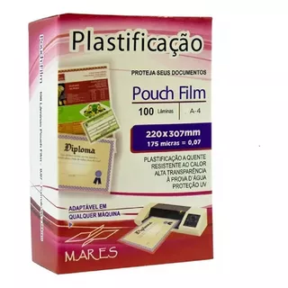 Plástico Folha Papel Plástficação Documentos A4 220x307 0,07