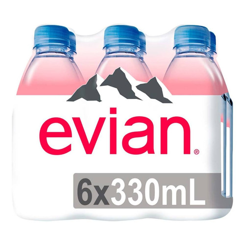 Evian Agua Natural Mineral 6x330ml