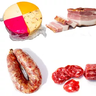 Kit Bacon Artesanal + Salame + Linguiça + Kit 4 Queijos 